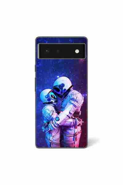 OEM Case compatible with Google Pixel 6 Silicone Gel Tpu Model Astronauts Couple