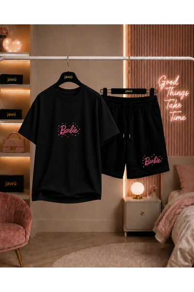 JAWÜ STYLE طقم أطفال فاخر مطبوع عليه باربي