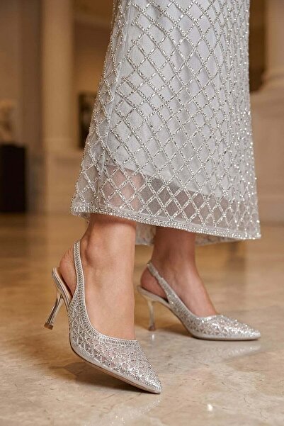 Guja 26Y484 Women's Stoned Evening Dress Shoes Silver