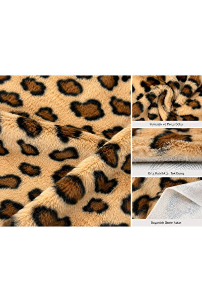 MODELİSA KADIN LEOPAR YUMUŞAK PELUŞ KUMAŞ