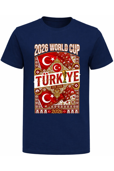 Efendioğlu Design تي شيرت قطني مطبوع عليه نمط عثماني عتيق لكأس العالم 2026 في...