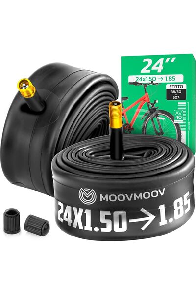 MOOVMOOV Cameră de aer pentru bicicletă 24 inch – Compatibilă cu anvelope 24x...