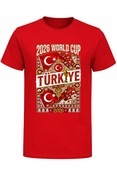 Efendioğlu Design Tricou din bumbac imprimat cu model retro otoman pentru Cup...