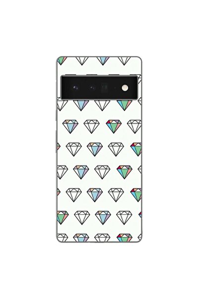 OEM Husa compatibila cu Google Pixel 6 Pro Silicon Gel Tpu Model Diamonds Pat...
