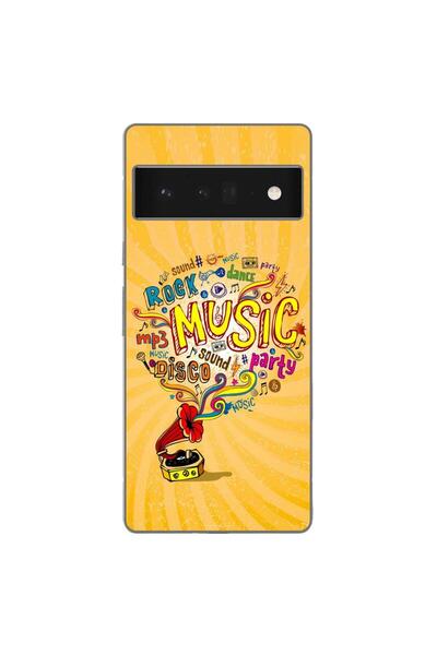 OEM Husa compatibila cu Google Pixel 6 Pro Silicon Gel Tpu Model Muzica la Gr...