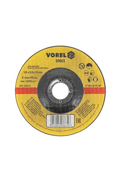 Vorel Disc șlefuit metalic 125X6,8X22mm