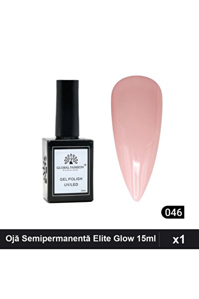global fashion Ojă Semipermanentă Elite Glow 15ml, Gel Polish UV/LED, 1 Bucată