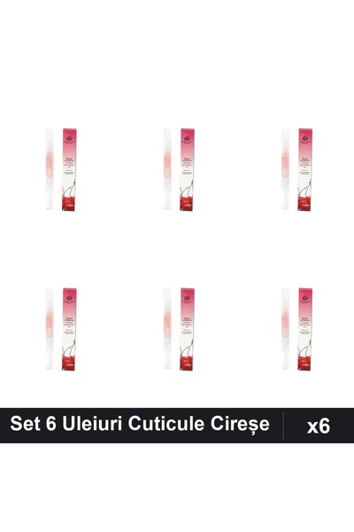 global fashion Set 6 Uleiuri Cuticule Stilou Cireșe, Îngrijire Unghii
