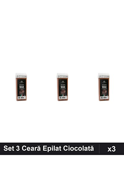 global fashion Set 3 Ceară Epilat Ciocolată 100ml, Unica Folosință, Epilare C...
