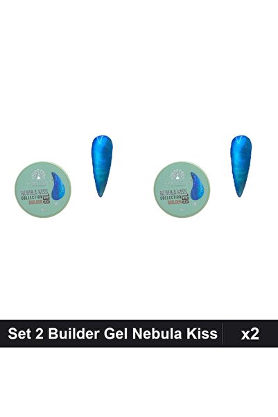 global fashion Set 2 Builder Gel Nebula Kiss 15g, Constructie Unghii Gel UV/LED