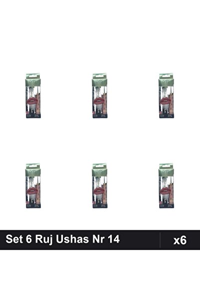 TLM Set 6 Ruj + Creion Ushas Nr 14, Buze Gloss, Manichiura Profesionala