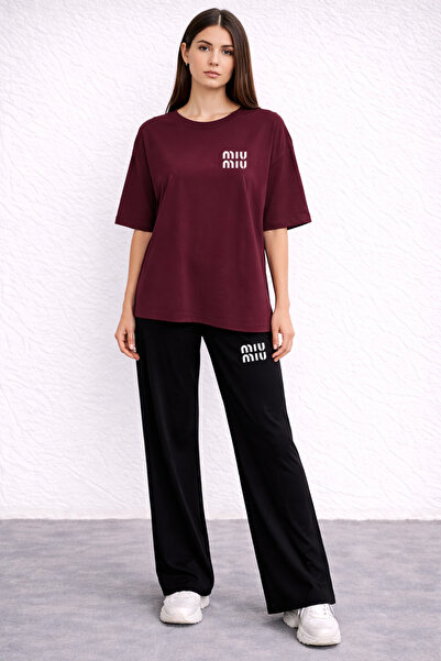 ZAVIXO Women's T-Shirt Pants Set 100% Cotton Comfortable Casual Combination