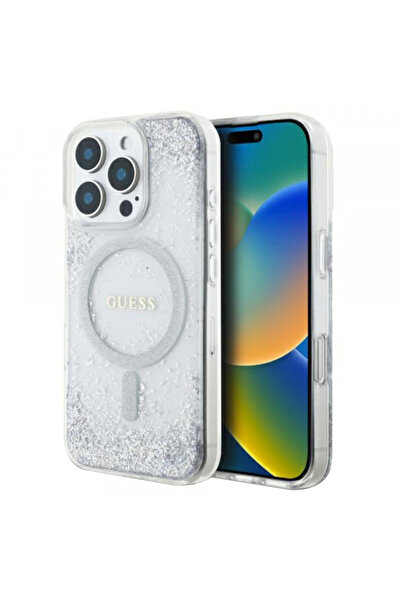 Guess Θήκη MagSafe για Apple iPhone 16 Pro, Guess, IML Glitter Gradient, Ασημί