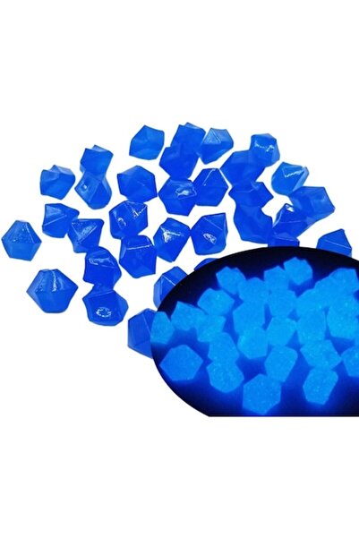 DELPI Set de 300 de pietre decorative fosforescente, pentru grădină, alei, ac...