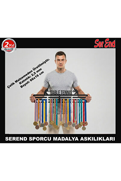 Serend MASA TENİSİ MADALYA ASKISI - ÇELİK METAL - 66 cm - ELEKTROSTATİK TOZ BOYALI