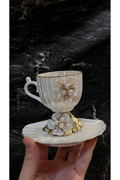 Elta Collection Luxurious Figured Detailed Coffee Cup Set |   Stylish Turkish...