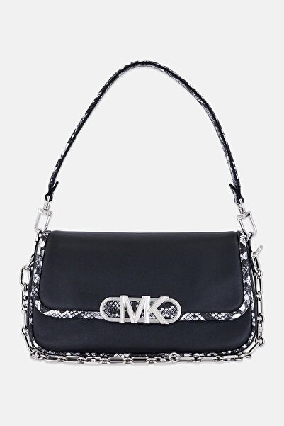 Michael Kors Women Brand Logo Shoulder Bag, Black