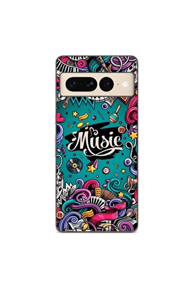 OEM Husa compatibila cu Google Pixel 8 Pro Silicon Gel Tpu Model Pop Art Music