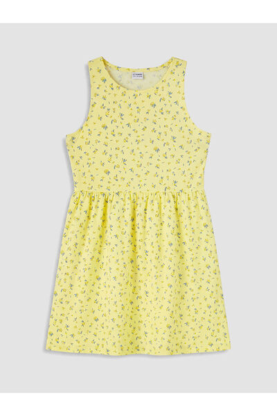 LC Waikiki Nevavm Patterned Girl's Dress with Difference