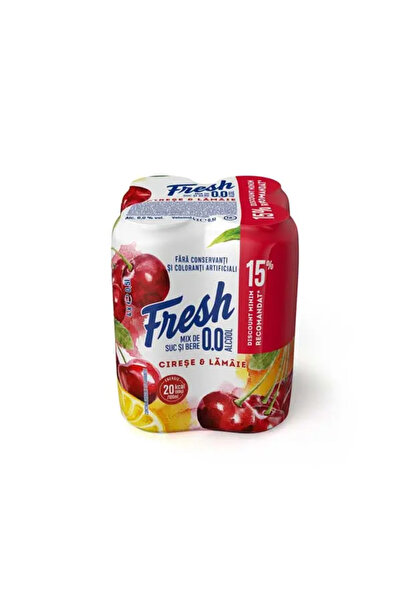Fresh Cireșe+Lămâie, 0% alcool, 4 x 0.5 L
