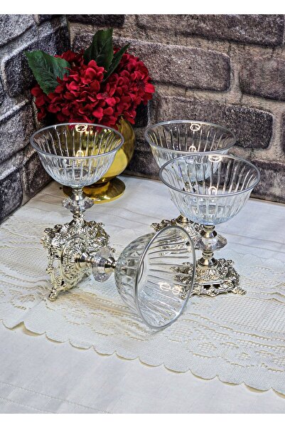 SEÇKİNEV Polished 4-Piece 250Cc Ice Cream&Magnolia&Cherry Bowl Set