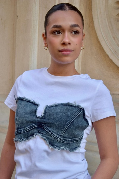 Alternative Corset style Cotton T-shirt