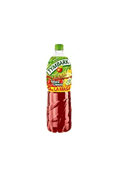 Tymbark Băutură răcoritoare fără carbonat, cu aromă de banană și căpșuni, 2 L