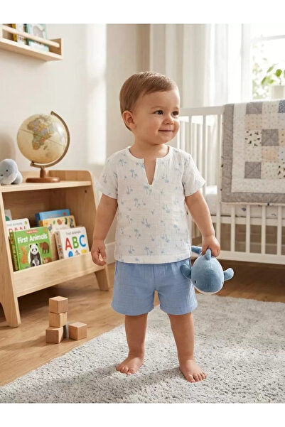 DMR Elegance 1/4 Year Old Muslin Fabric Baby Set