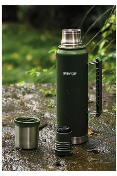 Yıldızan Tamgün 1 Camper Classic Leak-Proof Steel Thermos with Handle 1.2 Lt ...