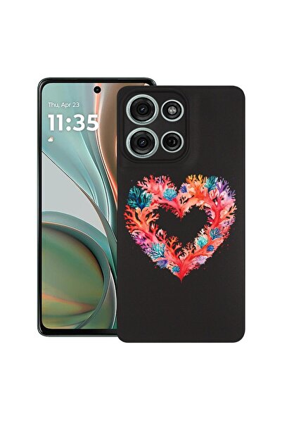bestcase ¬Æ Husa pentru Motorola Moto G15, Coral Heart, Slim Silicon 0.8MM, A...