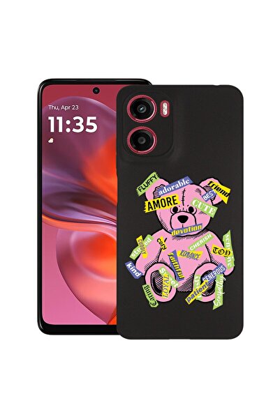 bestcase Калъф за Motorola Moto E15 / Moto G05, Мечешка защита, Тънък силикон...