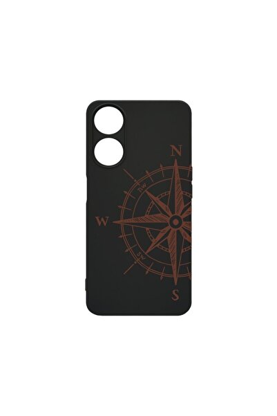 bestcase Премиум калъф от течен силикон, съвместим с OPPO A78 4G, Компас, Тън...