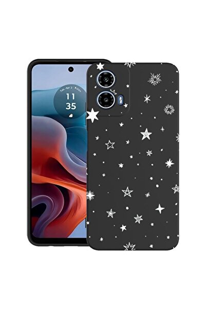 bestcase Θήκη για Motorola Moto G45 με σχέδιο αστεριών, TPU Ματ Εξαιρετικά Λε...