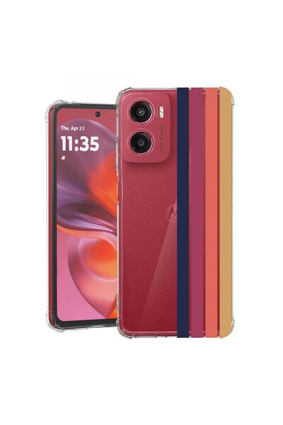 bestcase ¬Æ Husa compatibila Motorola Moto E15, Anti Shock 1.5MM, Retro Lines...