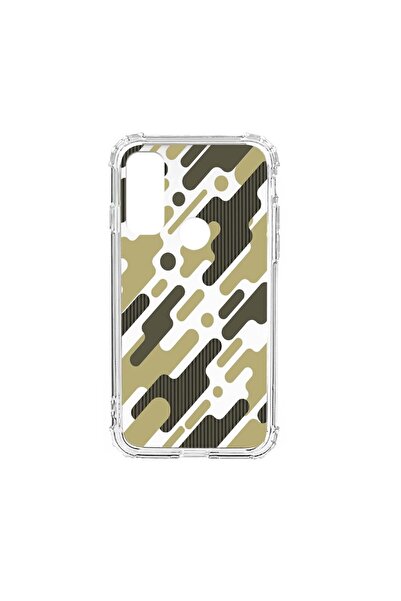 bestcase Husa Anti Shock Silicon Compatibila cu Motorola Moto E30, Green Camo...