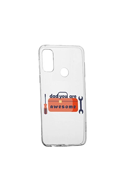 bestcase Husa Silicon Compatibila cu Motorola Moto E30, Awesome Dad, rezisten...