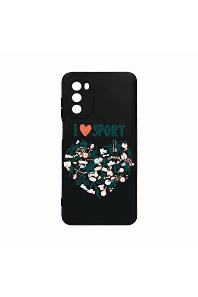 bestcase Husa Silicon, Compatibila cu Motorola Moto G82 / Moto G52, I Love Sp...
