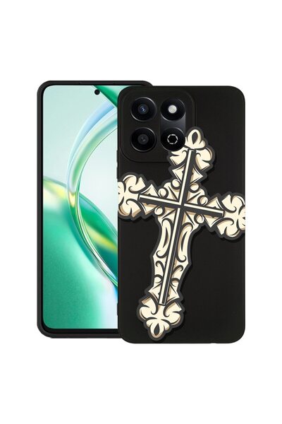 bestcase Θήκη για Honor 200 Smart, Λεπτή Σιλικόνη, Σταυρωτό Σχέδιο, Προστασία...