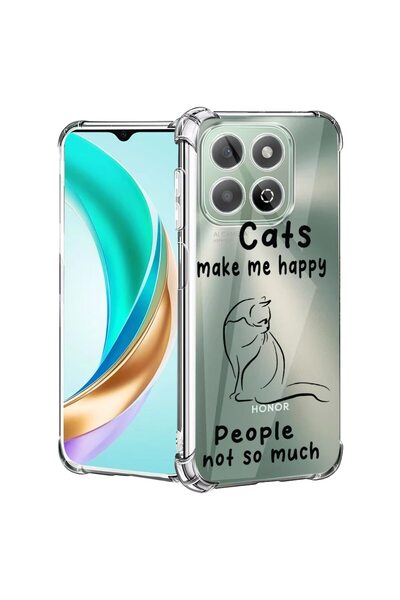 bestcase Αντικραδασμική Θήκη για Honor Magic6 Lite, Γάτες και Ανθρώποι, 17450...