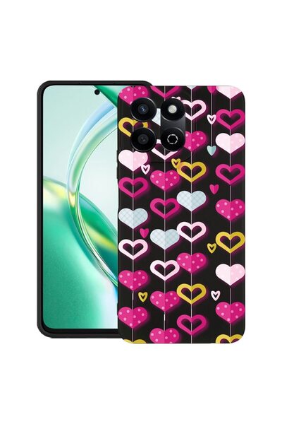 bestcase Θήκη για Honor 200 Smart, Λεπτή Σιλικόνη, Χαριτωμένα Καρδιάκια, Προσ...