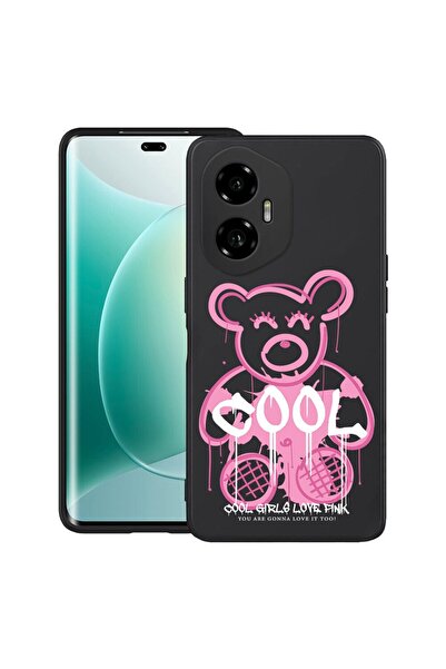 bestcase ¬Æ Husa pentru Honor 300 cu Design Teddy Bear Cool Pink, TPU Mat Ult...