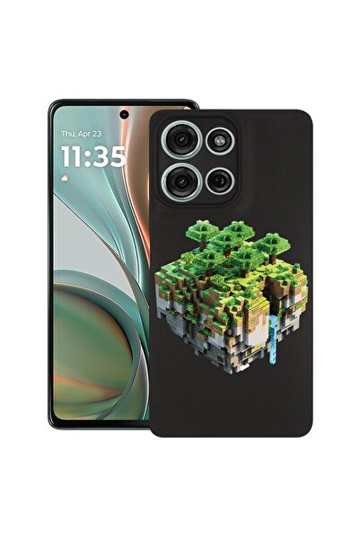 bestcase Θήκη για Motorola Edge 50 με σχέδιο Minecraft, TPU Ματ Εξαιρετικά Λε...
