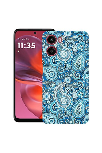 bestcase ¬Æ Husa pentru Motorola Moto G05, Blue Non-figurative, Slim Silicon ...