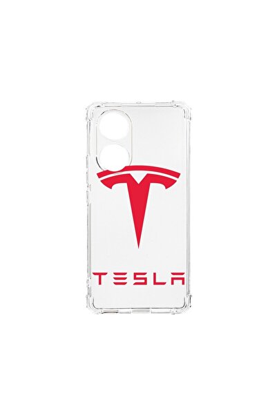bestcase ¬Æ Husa Anti Shock 1.5MM, compatibila cu OPPO A38, Logo Tesla Red, A...