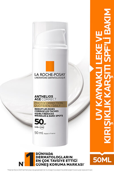 La Roche Posay Anthelios Age Correct Light Cream SPF50 Yaşlanma Karşıtı Yüz G...