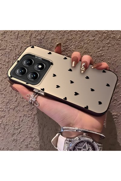 SLIMFELT Mi 14T Pro Uyumlu Yüksek Kaliteli Kalp Desenli Yumuşak Kılıf