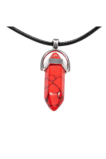 Palo Santo Pandantiv Howlite Roșu -