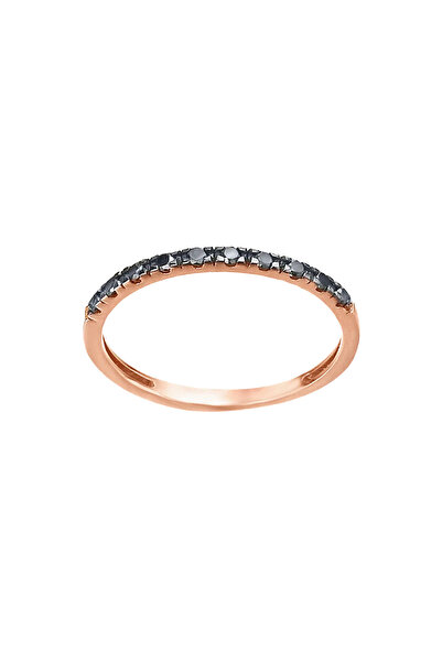 Lisa&Co. Black Paved Band Gold Ring