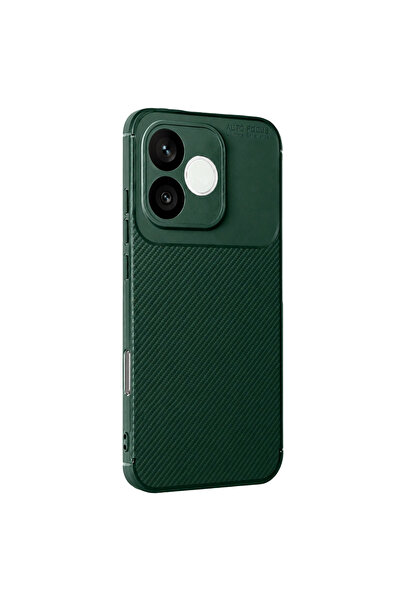 eco port Huawei Honor 600 Lite Auto Focus Karbon Kapak - Koyu Yeşil
