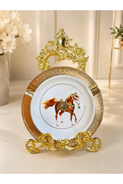 Generic Stallion Limoges Serving Set (Box & 2 Plates)
